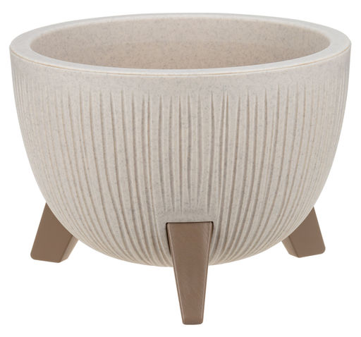 Кашпо ПЕТАЛИС 4,2л d250мм бежевый мрамор (уп.4)