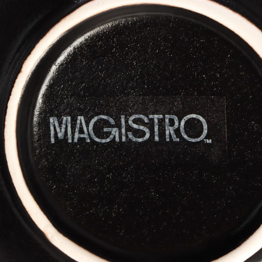 Менажница 3 ячейки Magistro «Галактика», 24.5×24.5×13.5 см, фарфор, чёрная