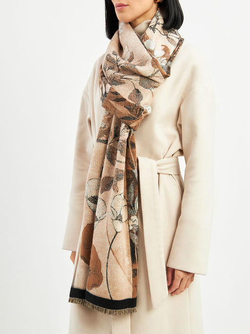 в СОСТАВЕ ШЕРСТЬ и КАШЕМИР Большой, мягкий, теплый однотонный двусторонний палантин. - Tantino фото 19