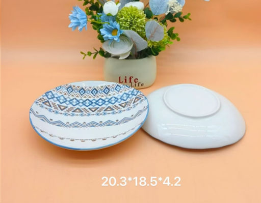 Блюдо глубокое овальное 20,3х18,5 см / DS-406 /уп 40/