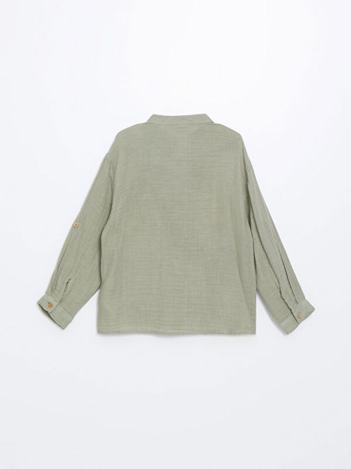 Hakim Yaka Uzun Kollu Basic Erkek Bebek G?mlek - Waikiki фото 3