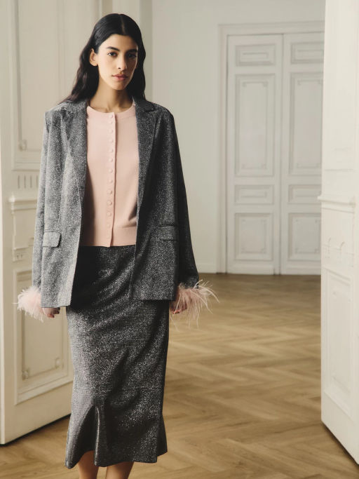 Юбка миди с блестками / Zarina