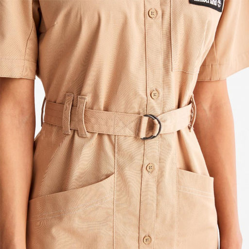 Женское платье Timberland Timberchill Utility Shirt Dress бежевая  фото 4