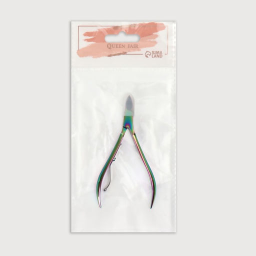 Кусачки маникюрные для кутикулы, 9.5 см, длина лезвия-10 мм, цвет хамелеон