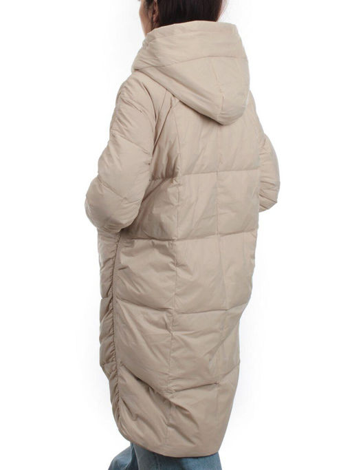 3064 BEIGE Пуховик зимний женский (80% пух, 20% перо)