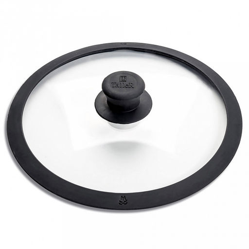 Крышка стеклянная д26см, жаропрочное стекло, силиконовый обод, силиконовая ручка, пароотвод, TalleR (Китай)