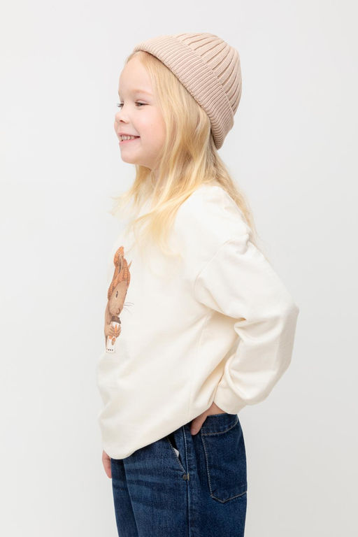 КР 302670/молочный джемпер (свитшот) для дев