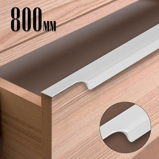 Ручка профильная мебельная торцевая CAPPIO RP100SC, L=800 мм, матовый хром, 4 шт.