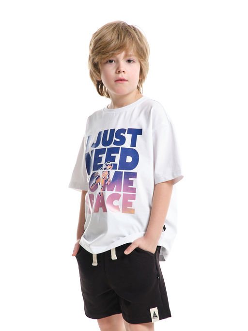 Футболка I JUST NEED 22-9002 белый - Mini maxi фото 8