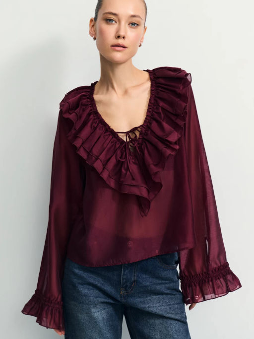 Блуза из шифона с воланами / Zarina