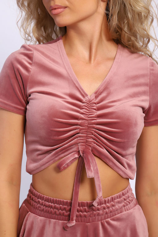 Костюм Натали 71121 топ и юбка-шорты из велюра фото 33