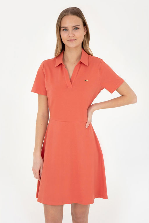 Женское пудровое трикотажное платье - U.s. polo assn фото 9