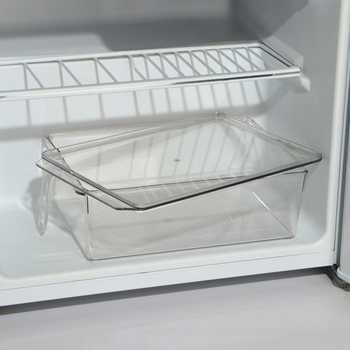 Контейнер для холодильника с крышкой и ручкой RICCO, пластик, 32×20,5×10 см, прозрачный
