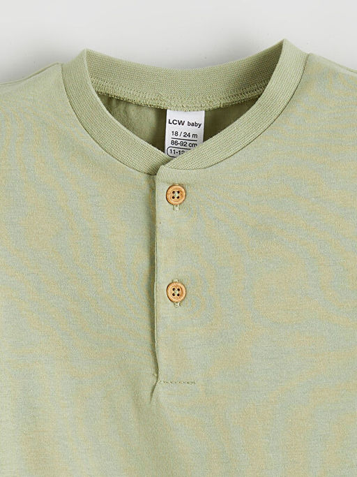 K?sa Kollu Bisiklet Yaka Erkek Bebek Tulum