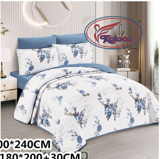 Одеяло стеганное с простыней на резинке и наволочками 2шт Koloco 192-1 192-1/07