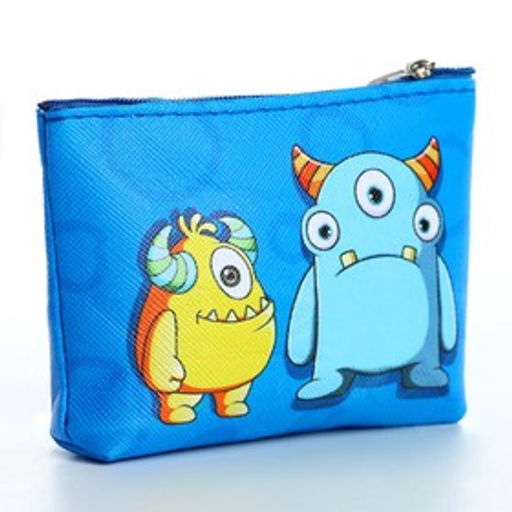 Цена за 2 шт. Кошелёк детский на молнии «Монстр голубой», 11×8.5 см