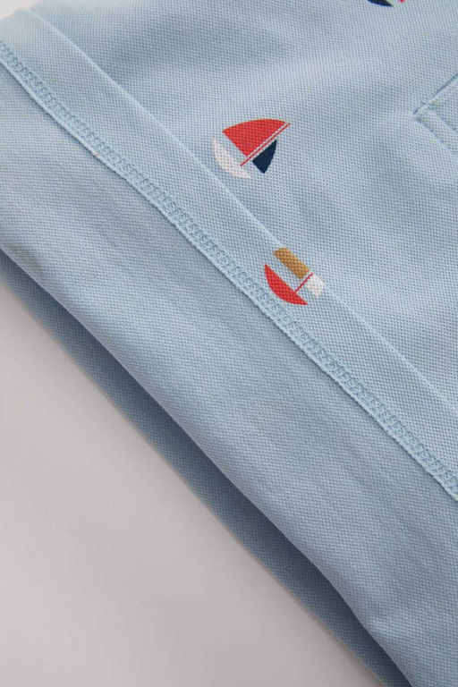 Футболка-поло с короткими рукавами и рисунком пике для маленьких мальчиков - Defacto фото 3