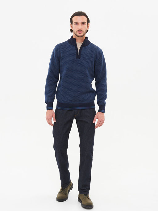 Джемпер короткая молния 22484 морской