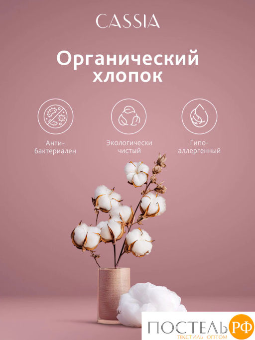 Простыня на резинке CASSIA АЛЬТАН хлопок-сатин  фото 3