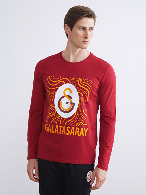 Standart Kal?p Galatasaray Bask?l? Erkek Pijama Tak?m?