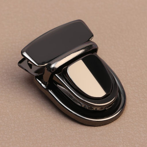 Застёжка для сумки, 4×3 см, цвет чёрный никель