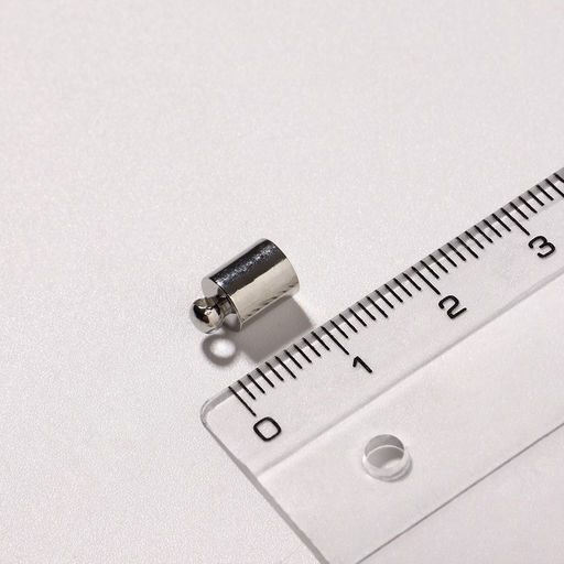 Замок-концевик магнитный 16?6 мм, d петель=1.5 мм (набор 3 шт.), цвет стальной