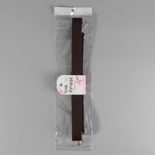 Ручка для сумки, с карабинами, 100 1 см 2,5 см, цвет коричневый - Арт узор фото 6