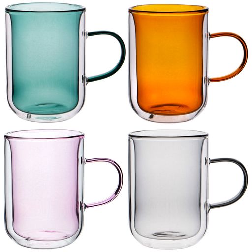 НАБОР ИЗ 4-Х КРУЖЕК DOUBLE-WALL 250 МЛ. ДИА=7,5 СМ. В=10,5 СМ. НА ПОДСТАВКЕ - Agness фото 4