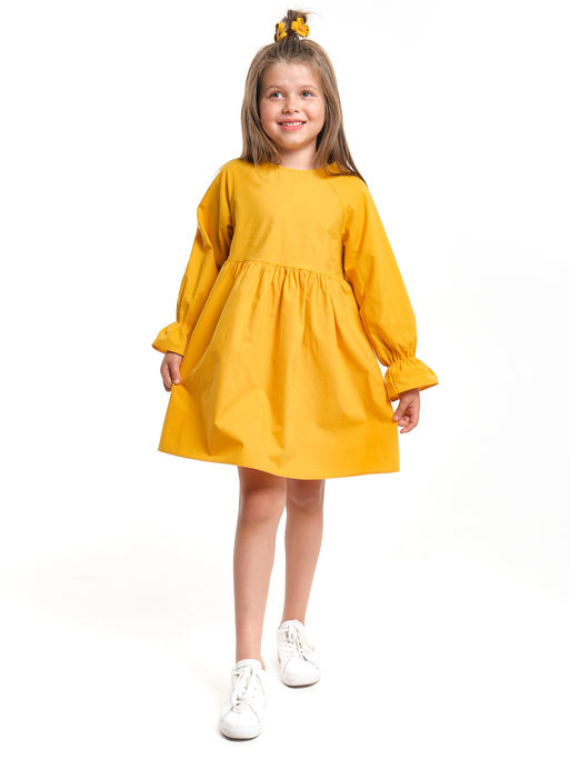 Платье нарядное хлопковое UD 7939 горчичный - Mini maxi фото 4