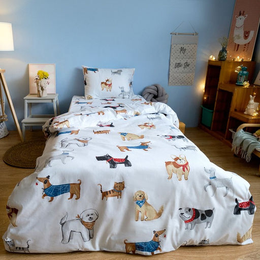 Постельное бельё Этель 1.5 сп Dog party, 143*215 см, 150*214 см, 50*70 см -1 шт,100% хлопок, бязь  фото 5