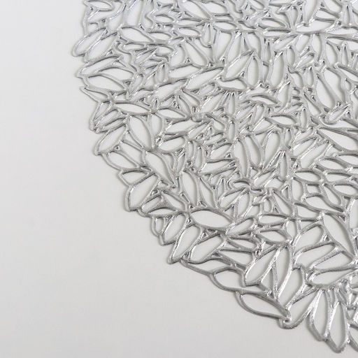 Цена за 12 шт. Салфетка сервировочная на стол Манифик, d=38 см, цвет серебряный - Simaland фото 5