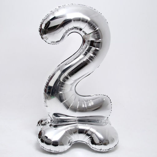 Воздушный шар фольгированный 50" «Цифра 2», на подставке