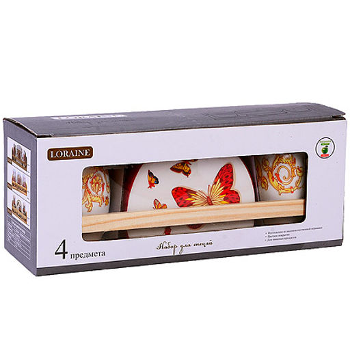 30780 Набор для специй 4 пр Романтика доломит LR (х36) - Mayer&boch фото 3