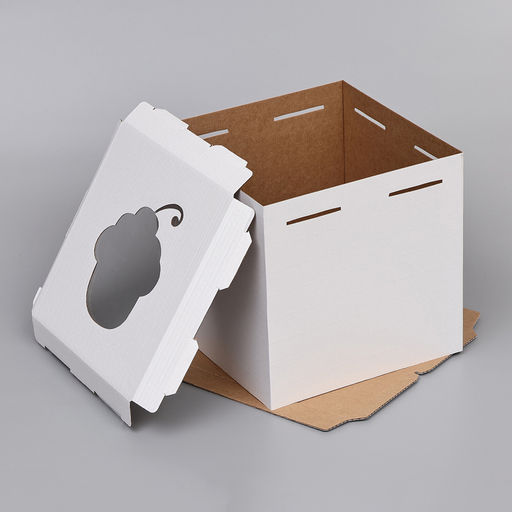 Коробка под торт с окном, Пироженка, белая, 30 х 30 х 30 см - UPAK LAND фото 6