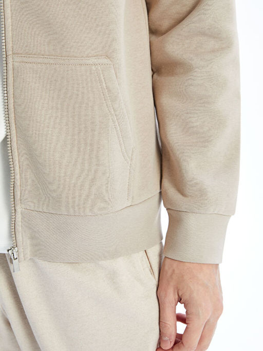 Dik Yaka Uzun Kollu Erkek Fermuarl? Sweatshirt