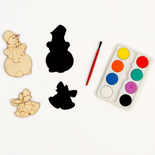 Роспись по дереву. Магнитный набор Новый год - Лесная мастерская фото 3