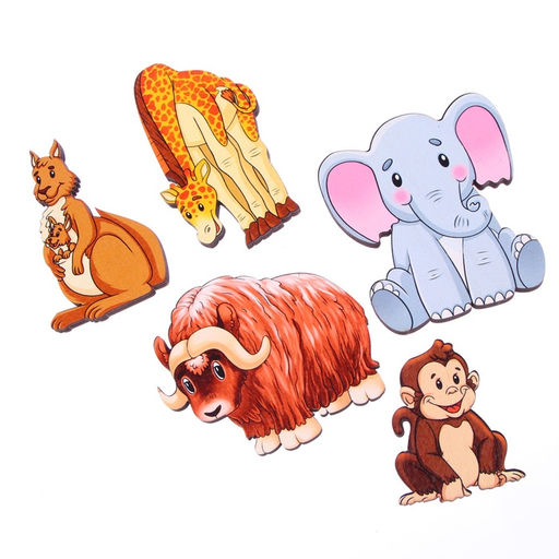 Набор «Травоядные животные на магнитах» 12 деталей