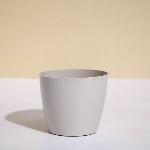 Цена за 3 шт. Кашпо для цветов, d=12.5 см, 1 л, пластик, бежевое