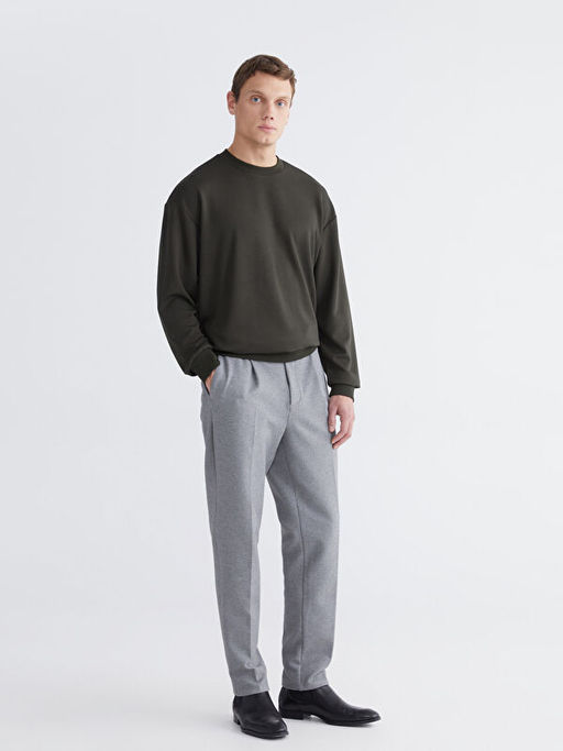 Bisiklet Yaka Erkek Sweatshirt