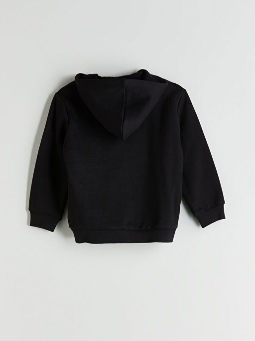 Kap??onlu Erkek ?ocuk Kal?n Fermuarl? Sweatshirt