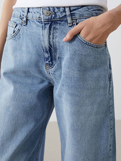 Barrel Fit Kad?n Jean Pantolon