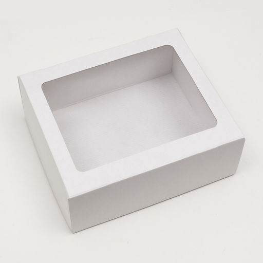 Цена за 5 шт. Коробка сборная, крышка-дно белая с окном 25х21х10 см - Simaland фото 2