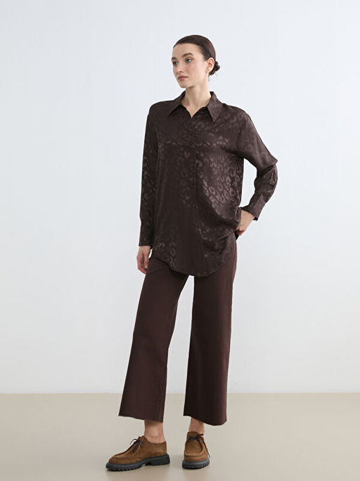 Desenli Saten Kad?n G?mlek Tunik