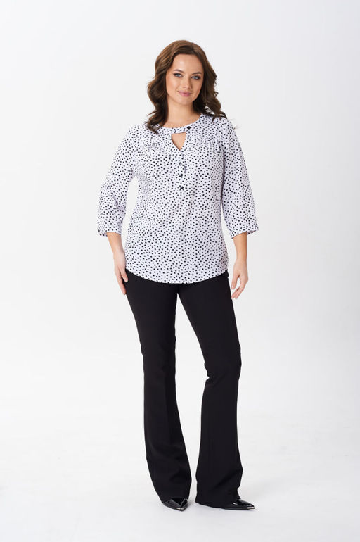 Блуза Modema 759 черный горох