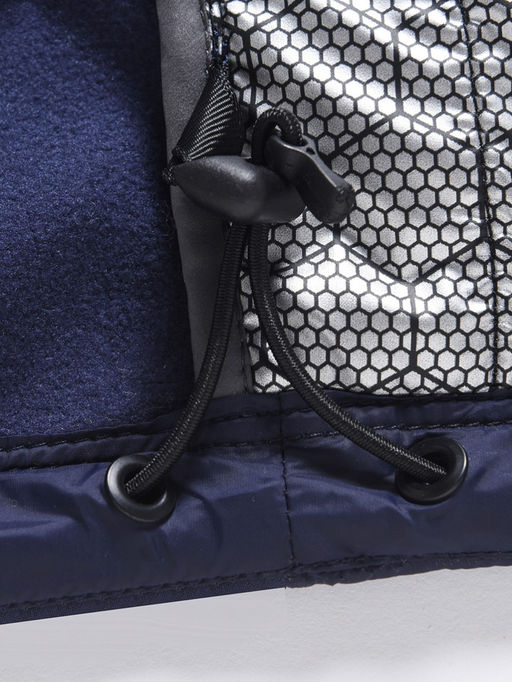 Куртка мужская гибридная стёганая с капюшоном с графеновой подкладкой темно-синего цвета 9621_1TS