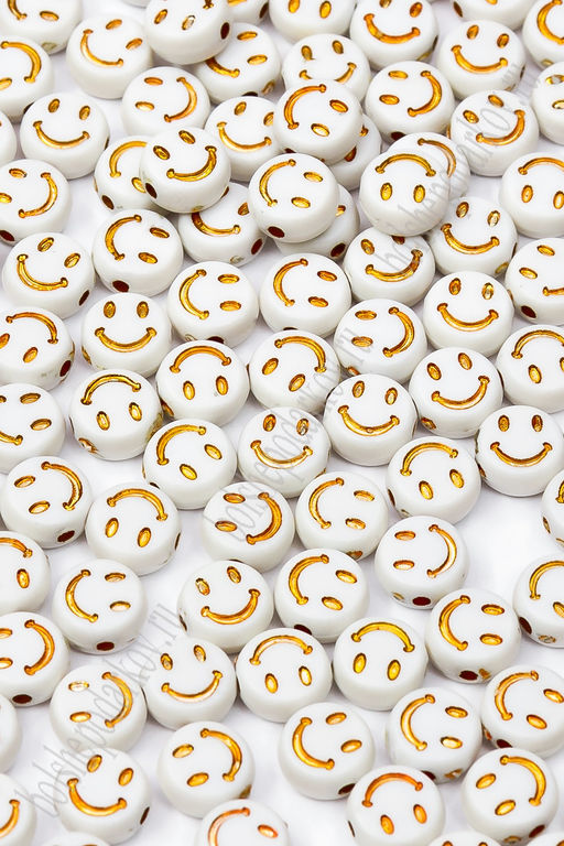 Бусины круглые "Смайлик" 7 мм (50 гр) SF-7263, №3