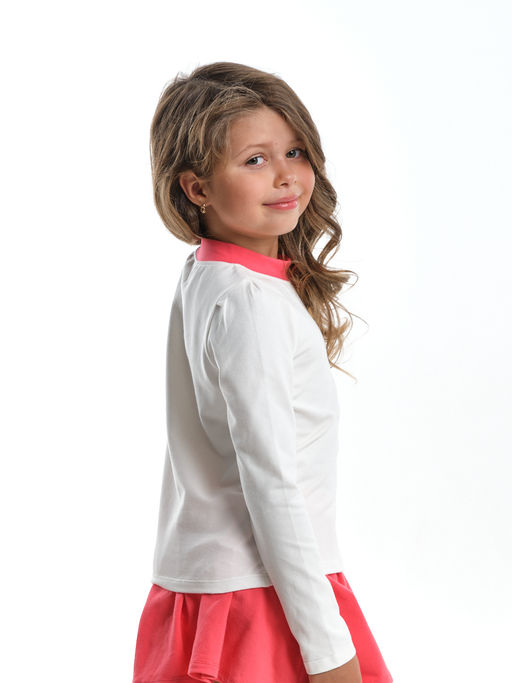 Лонгслив для девочки UD 4175 касар/коралловый - Mini maxi фото 2