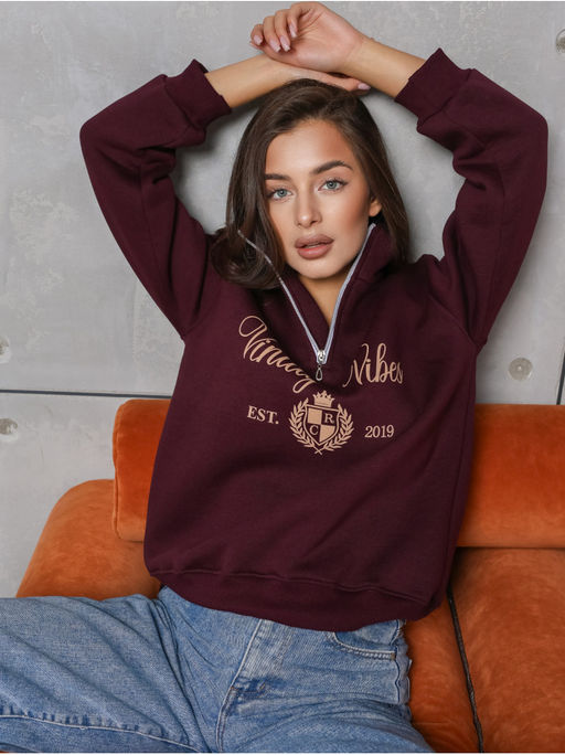 Свитшот Вайбс Серый Меланж Женский - София фото 19