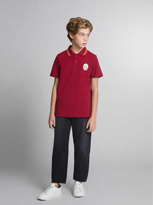 Polo Yaka Galatasaray Bask?l? Erkek ?ocuk Ti??rt