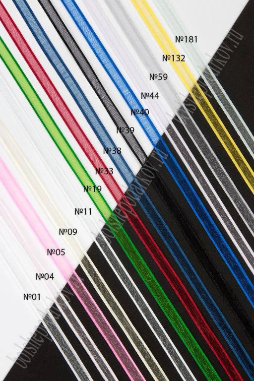 Лента органза с атласными краями 0,7 см*25 ярд (SF-8087) серый №59 - Больше подарков фото 2